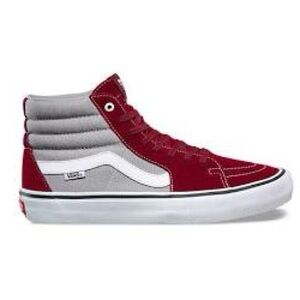 Men’s Vans Burgundy and Gray Sk8-Hi Sneakers